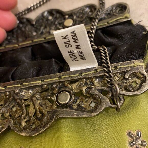 𝅺VINTAGE silk bag/  pouch/wallet in good condition. - Picture 7 of 14